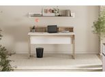 Büromöbel-Set HOME AFFAIRE "Stranda im Scandi-Style, Home Office, Büro in zwei Farben verfügbar", weiß skandi eiche, Holzwerkstoff, Arbeitsmöbel-Sets, Büromöbel-Set, enthält Schreibtisch und Wandboard