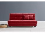 Schlafsofa ELL + ELL "Tilda", rot, B:185cm H:90cm T:100cm, 100% Polyester, Sofas, Schlafsofa, Breite 185 cm, inkl. 2 Zierkissen