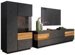 Wohnwand OTTO HOME "Silke", grau (anthrazit matera, votaneichefarben), B:286cm, Kastenmöbel-Sets, Wohnwand, (2-tlg.)