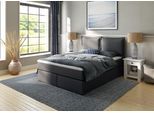 Boxspringbett HOME AFFAIRE "Lysann", grau (anthrazit), B:167cm L:215cm, Komplettbetten, Boxspringbett, 5fach verstellbares Kopfteil, in 4 Breiten, 3 Matratzenarten
