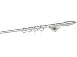 Gardinenstange MYDECO "20mm Cardo Wandträger 6,5 cm", silber (edelstahlfarben), L:400cm, Gardinenstangen, Gardinenstange