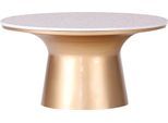 Ablagetisch LEONIQUE, gold (gold weiß), Tische, Ablagetisch