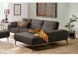 Ecksofa W.SCHILLIG "run, Designsofa mit tollem Sitzkomfort, bequem, L-Form", grau (graphit z73), B:319cm H:88cm T:178cm, Longlife Xtra-Leder Z73: Naturwalkleder der Luxusklasse aus den erlesensten Rohhäuten. Hautstärke 1, 1 – 1, 3 mm;ROHLEDER Jacquard-Flachgewebe Q2 W60 (63% Polyester, 37% Polyacryl);ROHLEDER Chenille-Flachgewebe Q2 W77 (68% Polyacryl, 32% Polyester);Stoff S37 (100% Polyester), So