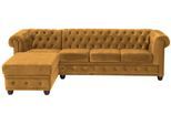 Chesterfield-Sofa HOME AFFAIRE "New Castle L-Form", gelb (mustard), B:255cm H:72cm T:171cm, Sofas, Chesterfield-Sofa, hochwertige Knopfheftung in Chesterfield-Design, B/T/H: 255(171/72)
