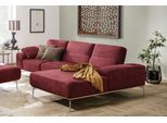 Ecksofa W.SCHILLIG "run, Designsofa mit tollem Sitzkomfort, bequem, L-Form", rot (ruby rot z73), B:319cm H:88cm T:178cm, Longlife Xtra-Leder Z73: Naturwalkleder der Luxusklasse aus den erlesensten Rohhäuten. Hautstärke 1, 1 – 1, 3 mm;ROHLEDER Jacquard-Flachgewebe Q2 W60 (63% Polyester, 37% Polyacryl);ROHLEDER Chenille-Flachgewebe Q2 W77 (68% Polyacryl, 32% Polyester);Stoff S37 (100% Polyester), So