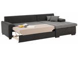 Ecksofa HOME AFFAIRE "Föhr L-Form", grau (hellgrau), B:247cm H:75cm T:155cm, 100% Polyester Luxus-Microfaser/Struktur;100% Polyester PRIMABELLE/Webstoff;100% Polyester Melrose/Struktur grob, Sofas, Ecksofa, wahlweise mit Bettfunktion