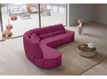 Ecksofa EGOITALIANO "Puffy, extravagant & edel, Retro Designsofa, hoher Sitzkomfort, L-Form", pink (fuchsia), B:330cm H:88cm T:205cm, Sofas, Ecksofa, mit Ottomane, wahlweise mit und ohne elektrischer Relaxfunktion
