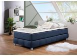 Boxspringbett HOME AFFAIRE "Salo", blau, B:96cm L:206cm, Komplettbetten, Boxspringbett, Ohne Kopfteil, inkl. Topper, auch in Überlänge 220 cm
