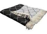 Wohndecke ADAM "Indian Cortezada", schwarz, B:145cm L:190cm, Baumwolle, Wohndecken, Wohndecke, mit tollem Muster, Kuscheldecke