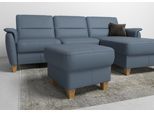 Polsterhocker HOME AFFAIRE "Palmera, B: 58 cm", blau (grau, blau), B:58cm H:48cm T:58cm, Luxus-Microfaser (100% Polyester);Struktur (100% Polyester);Luxus-Microfaser in Lederoptik (100% Polyester), Hocker, Polsterhocker, mit Stauraum, Federkern