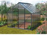 Gewächshaus VITAVIA "Merkur 8300", grau (anthrazit), B:254cm T:317cm, Gewächshäuser, Gewächshaus