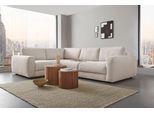 Ecksofa HOME AFFAIRE "Bloomfield, Breite 304cm, Mega Polsterecke mit viel Platz, L-Form", beige, B:224cm H:84cm T:304cm, 92% Polyester 8% Nylon, Sofas, Ecksofa, extra tiefe Sitzfläche, wahlweise mit Sitztiefenverstellung