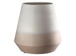 Tischvase GILDE "Vase rund Echo beige", beige, B:23,5cm H:24cm T:23,5cm, Metall, Vasen, Tischvase