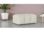Polsterhocker OTTO HOME "Manilla, trendige Steppung, passend zur Serie, B/T/H 100/68/45 cm", beige (creme), B:100cm H:45cm T:68cm, 100% Polyester, Hocker, Polsterhocker, mit Wellenunterfederung, in verschiedenen Materialien und Farben