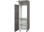 Kühlumbauschrank KOCHSTATION "KS-Trea SK-195-88", grau (eichefarben grau), B:60cm H:195cm T:56cm, Schränke, Kühlumbauschrank, Stauraum ober- und unterhalb vom Küchenschrank, Breite 60cm Höhe 195cm