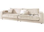 Big-Sofa 3C CANDY "Enisa II", beige (nature), B:290cm H:86cm T:127cm, 100% Polyester, Sofas, Big-Sofa, incl. 1 Flatterkissen, Wahlweise mit Flecken-Schutz-Bezug Easy care