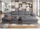 Ecksofa SIT & MORE "Cabrio L-Form, B: 295 cm, mit Sitztiefen-, Arm- & Kopfteilverstellung", grau, B:295cm H:87cm T:180cm, 100% Polyester, Sofas, Ecksofa, 2 Nierenkissen, Federkern, optional Bettfunktion und Stauraum
