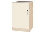 Spülenschrank WIHO KÜCHEN "Flexi", beige (front: magnolia, korpus: sonoma eiche), B:50cm H:82cm T:57cm, Schränke, Spülenschrank, Breite 50 cm