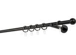 Gardinenstange MYDECO "20mm Ball Wandträger 12 cm", schwarz, L:200cm, Gardinenstangen, Gardinenstange