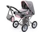 Kombi-Puppenwagen BAYER "City Star, grau/rosa", grau (grau, rosa), Puppenwagen, KinderB:37cm H:65cm T:72,5cm, Kunststoff, Metall, Stoff, Kombi-Puppenwagen, B:37cm H:65cm T:72,5cm