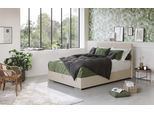 Boxbett COTTA "Tom mit Bettkasten, Topper und Zierkissen", beige, B:145cm L:209cm, Komplettbetten, Boxbett, Bestseller, Unser Dauertiefpreis