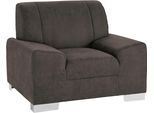 Sessel DOMO COLLECTION "Anzio", grau (anthrazit), B:114cm H:85cm T:93cm, Sessel, Sessel, wahlweise mit Federkern
