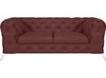 Chesterfield-Sofa HOME AFFAIRE "Amaury", rosa (rose), B:185cm H:75cm T:99cm, Struktur (100% Polyester9;Samtoptik (100% Polyester), Sofas, Chesterfield-Sofa, aufwändige Knopfheftung, moderne Chesterfield Optik, Fußfarbe wählbar