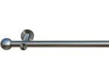 Gardinenstange INDEKO "Colombes", silber (edelstahlfarben), L:380cm, Eisen, Gardinenstangen, Gardinenstange