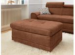 Hocker SIT & MORE "Riva", braun (cognac), B:102cm H:45cm T:66cm, Struktur (100% Polyester);Flachgewebe (100% Polyester);Luxus-Microfaser (100% Polyester) 100% Polyester, Hocker, Hocker