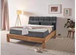 Boxspringbett HOME AFFAIRE "Villads", grau (ferro), B:179cm L:231cm, Komplettbetten, Boxspringbett, Liegefläche: 160/200 cm aus Balkeneiche, Inside-Boxspring-Unterbau