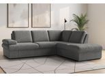Ecksofa SIT & MORE "Moreno L-Form, B: 238 cm", grau, B:238cm H:82cm T:202cm, 100% Polyester, Sofas, Ecksofa, mit Armteilverstellung, optional Bettfunktion