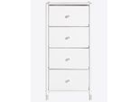 Kommode HEINE HOME, weiß, B:46,5cm H:98,5cm T:30cm, MDF, Metall, Polyurethan, Sideboards, Kommode