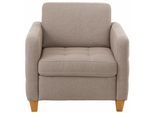Sessel HOME AFFAIRE "Earl", beige (dunkelbeige), B:77cm H:78cm T:78cm, Luxus-Microfaser in Lederoptik (100% Polyester);Struktur fein (100% Polyester);Luxus-Microfaser ALTARA NUBUCK (100% Polyester), Sessel, Sessel