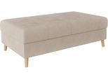Polsterhocker HOME AFFAIRE "CHARRE XXL, Steppung im Sitzbereich, Maße: B/T/H: 118/73/40 cm", beige, B:118cm H:40cm T:73cm, 92% Polyester, 8% Nylon, Hocker, Polsterhocker, passend zur Serie CHARRE, auch in Cord und Bouclé