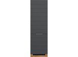 Kühlumbauschrank KOCHSTATION "KS-Luhe", grau (grau matt, wotaneichefarben), B:60cm H:200cm T:60cm, MDF, Schränke, Kühlumbauschrank, 60 cm breit, hochwertige MDF-Fronten mit waagerechter Lisene