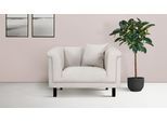 Sessel HOME AFFAIRE "AGNIA B/T/H: 100/85/71 cm", beige (creme), B:100cm H:71,5cm T:85cm, 100% Polyester, Sessel, Sessel, incl. Zierkissen, auch in Cord und Bouclé