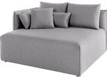 Ottomane OTTO HOME "Nöre", grau (mittelgrau), B:138cm H:86cm T:128cm, 100% Polyester, Sofas, Ottomane, kurzes Lounge-Modul - zum Zusammenstellen, Breite 138 cm, Tiefe 128 cm