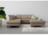 Ecksofa SIT & MORE "Maggiore L-Form", grau (taupe), B:261cm T:224cm, 100% Polyester, Sofas, Ecksofa, wahlweise mit Kopfteilverstellung, Bettfunktion und Stauraum