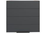 Hängeschrank KOCHSTATION "KS-Luhe", grau (grau matt, wotaneichefarben), B:60cm H:57cm T:34cm, MDF, Schränke, Hängeschrank, 60 cm breit, hochwertige MDF-Fronten mit waagerechter Lisene