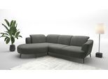 Ecksofa SIT & MORE "Zoe", braun (schlamm), B:309cm H:87cm T:199cm, 95% Polyester, 5% Polyamid, Sofas, Ecksofa, ink.Sitztiefenverstellung, wahlweise mit Kopfteilverstellung