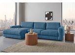 Ecksofa HOME AFFAIRE "Bloomfield, elegant, viel Platz, Mega Couch, Breite 303cm, L-Form", blau (tepestry), B:303cm H:84cm T:176cm, 100% Polyester, Sofas, Ecksofa, extra tiefe Sitzfläche, wahlweise mit Sitztiefenverstellung