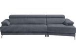 Ecksofa EGOITALIANO "Soul, extravagantes Designsofa, Megasofa, super bequem, tolle Details", blau (ice lake), B:246cm H:99cm T:140cm, Luxus-Micofaser Lederoptik (100% Polyester) ist ein neues technisches Gewebe mit einem visuellen und taktilen Aspekt, der dem Nubuk sehr nahe kommt, mit innovativen Eigenschaften. Seine außerordentliche Weichheit kommt von einem exklusiven Produktionsprozess, der Un
