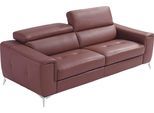 2,5-Sitzer EGOITALIANO "Francine, Designsofa, Loungesofa, Breite 213 cm, Fußfarbe chrom", bunt (rosebraun), B:213cm H:100cm T:106cm, Leder »BULL« (echtes Rindsleder). Geschliffenes, pigmentiertes und behandeltes Rindsleder mit einer Dicke von 1, 3-1, 5 mm. Dieses Leder zeigt eine ziemlich weiche Hand mit einem halb undurchsichtigen Aussehen. Es handelt sich um ein geschütztes Leder. Eine leichte D