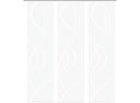 Schiebegardine HOME WOHNIDEEN "TIBERIO 3er SET" Gr. 1, weiß (wollweiß), B:60cm H:245cm, Polyester, Gardinen, Schiebegardine, Schiebegardine 3er SET TIBERIO
