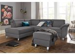 Ecksofa SIT & MORE "Arngast L-Form", grau (steel), B:245cm H:84cm T:194cm, Sofas, Ecksofa, inklusive Kopfteilverstellung und Federkern