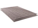 Badematte DYCKHOFF "Planet" Gr. 10, grau (taupe), H:3mm, Baumwolle, Badematten, Badematte, Baumwolle, 2er Set Hotelmatte