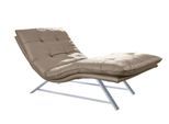 Relaxliege W.SCHILLIG "daily dreams", braun (stone z59), B:95cm H:91cm T:170cm, Longlife Xtra-Leder Z59: Glattleder mit modischer Prägung. Hautstärke 0, 9 - 1, 1 mm, Sofas, Relaxliege, in Waffelkissen-Optik, wahlweise mit Motor, Kufengestell, in 2 Breiten
