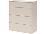 Kommode "Riverside", beige (kaschmir supermatt), B:82cm H:97cm T:42cm, Holzwerkstoff, SET ONE BY MUSTERRING, Sideboards, Kommode, Grifflos mit Push to Open Funktion, In 3 Farben erhältlich