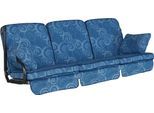 Bankauflage "Comfort", blau, B:177cm H:9cm T:180cm, Obermaterial: 75% Baumwolle, 25% Polyester. Füllung: 100% Polyurethan, ANGERER FREIZEITMÖBEL, Polsterauflagen, Bankauflage