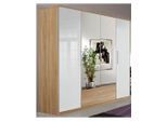 Kleiderschrank WIMEX "Greven", weiß (struktureichefarben hell, hochglanz weiß), B:180cm H:199cm T:58cm, Schränke, Kleiderschrank
